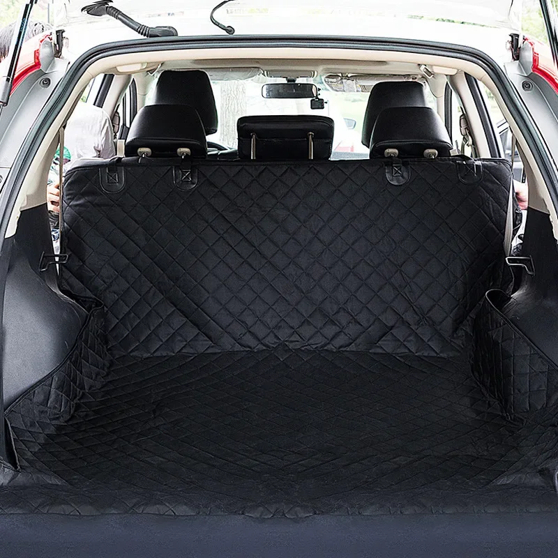 Heavy Duty Waterproof Quilted Pet Dog Car Cargo Boot Protector Cover Liner with Bumper Flap and Storage Pockets for SUVs