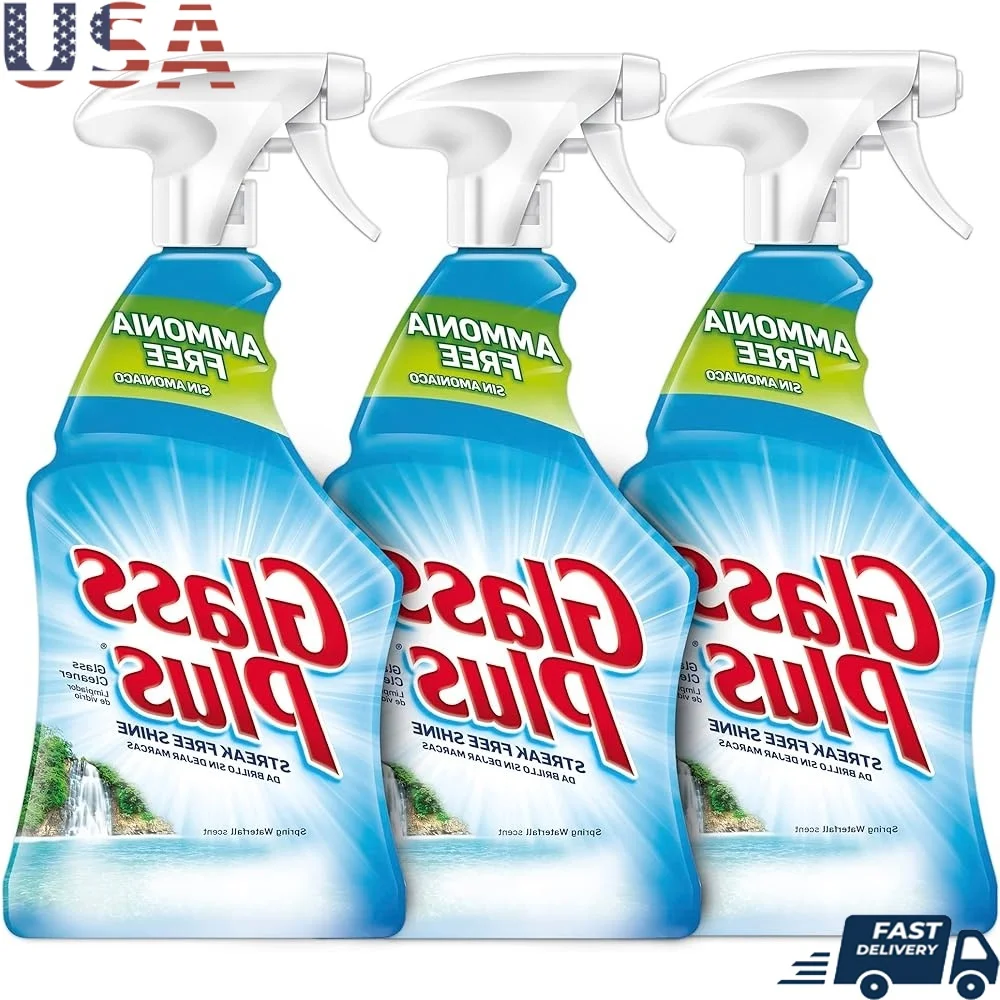 

Очиститель для многоповерхностного стекла, без аммиака, без полос, спрей для блеска, зеркала для окон, упаковка из 3 пружинных ароматизаторов водопадов, 32 жидких унции