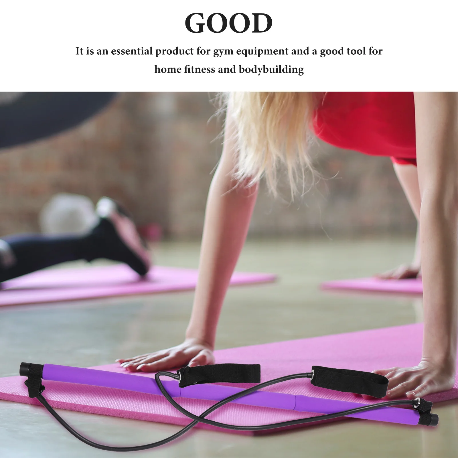 

1pc Multifunctional Yoga Fitness Rod Pulling Rope Bodybuilding Training Lightweight Resistance Stick Gym Home Exercise Equipment