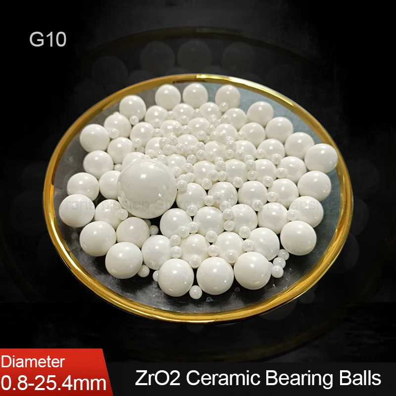 1-50Pcs ZrO2 Ceramic Bearing Balls Dia 0.8 1 1.2 1.5 1.588 2 2.778-16mm G10 Precision Zirconia Ceramic Ball Smooth Ball Bead