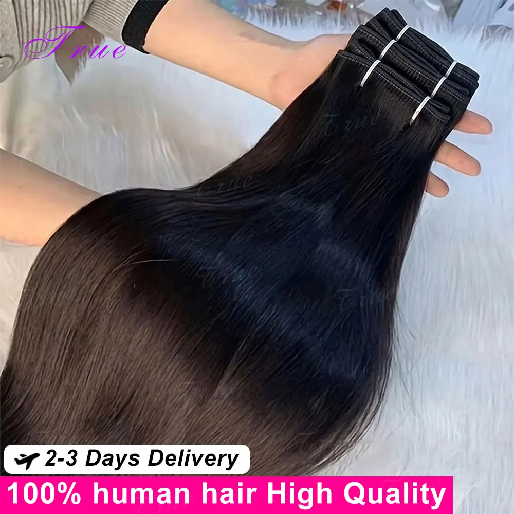 

30 34 Inch16A Straight Human Hair Bundles Brazilian Real Remy Weave Hair 3 4 5 Pcs 100% Unprocessed Quality Double Weft Raw Hair Bundles Extensions For Women