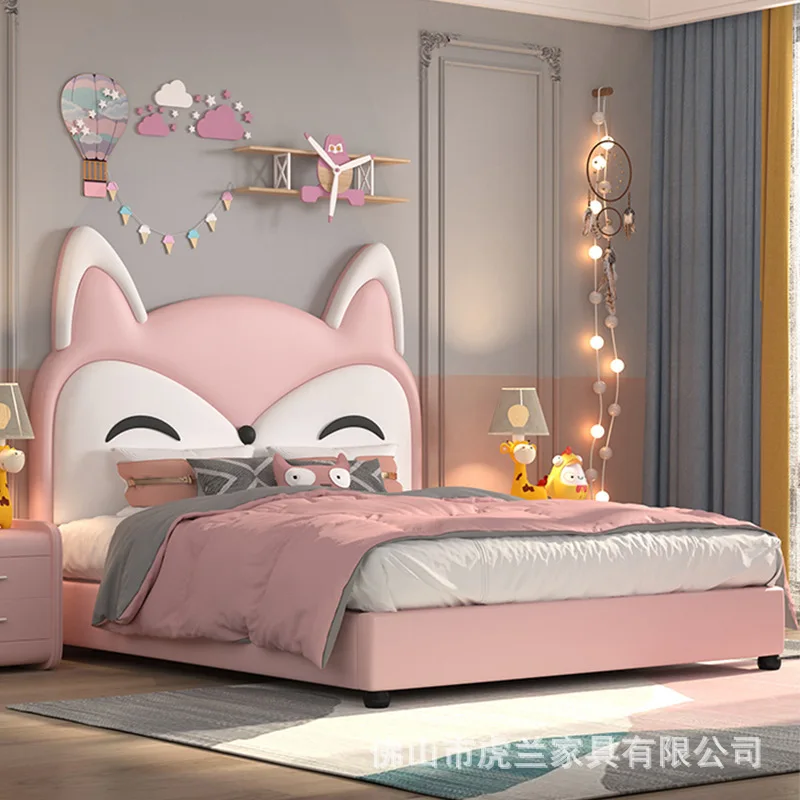 Children's Furniture Children's Boys Princess bed Cartoon Children's sheet bed 1.2 meters High Box Storage bed