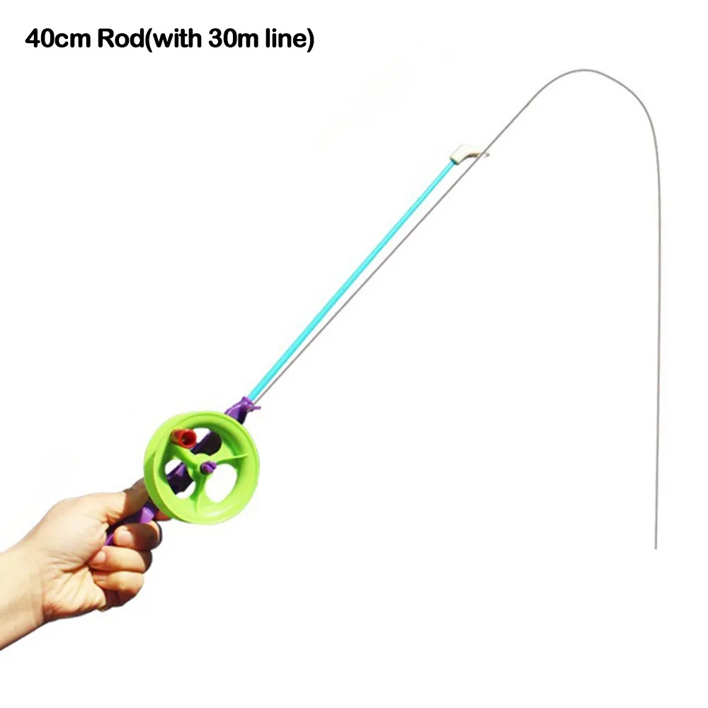 35/40/75/80cm Mini Ice Fishing Rod For Beginner Children Plastic Fishing Reel Pole Lake Pond River Ice Winter Fishing Pen Pole