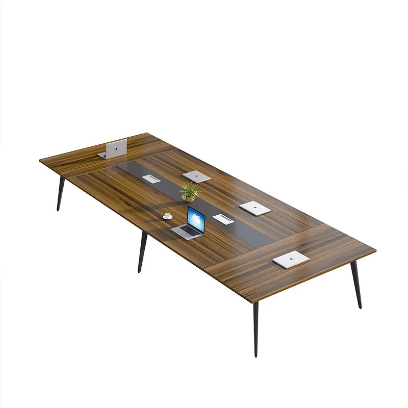 Conference table, table and chair combination, simple modern rectangular strip, large conference room