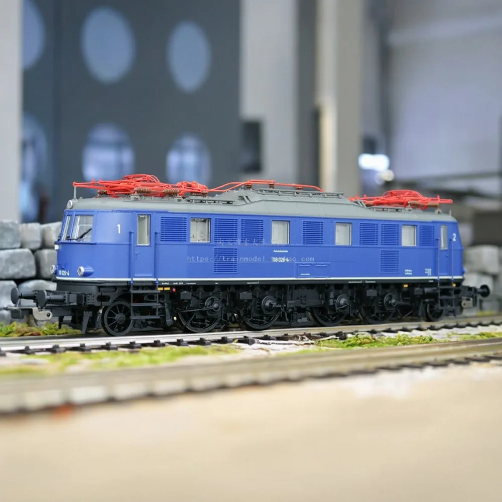 PIKO HO 1/87 Train Model BR118 Electric Locomotive 51877 with Digital Sound Effects Blue Paint Realistic Model Boys Toy Gift