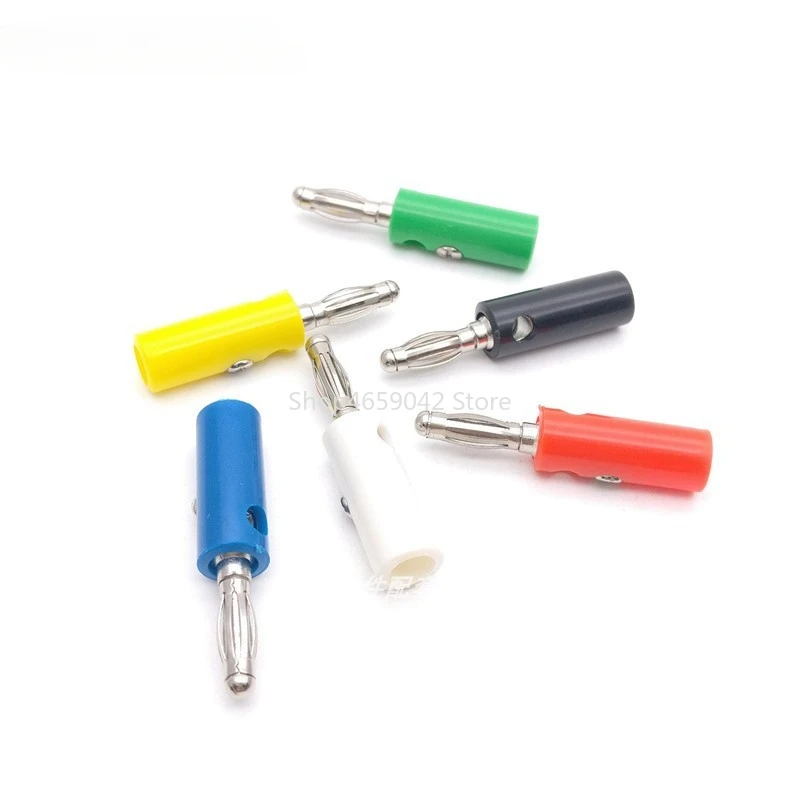 5pcs Wire Audio Speaker Cable Banana Plug Connectors 4mm Adapter