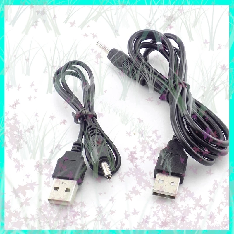 3.5mm Mirco USB Charger Cable Dc Power Supply Adapter Charger Flashlight Head Lamp Torch Light 18650 Rechargeable Battery E3