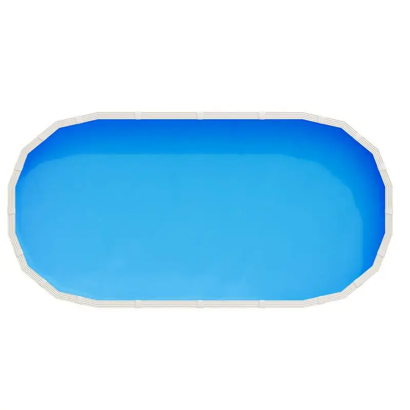 Poolfolie 3,6x6,2m, Poolfolie für 120 cm Wandhöhe, Ersatzfolie aus PVC, Innenfolie 0,8 mm Dicke, UniBead Schwimmbadfolie, Ersatzfolie, geeignet für Aufstellpools, blau