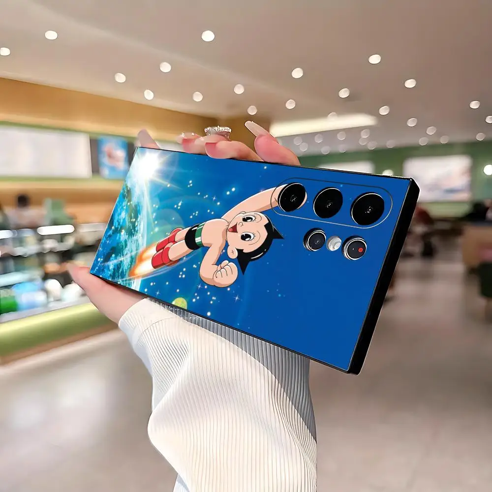A-AstrO Boy Classic JP Anime Phone Case For Samsung Galaxy S26 S25 S24 S23 S22 S21 Plus Ultra Fold A Soft Black