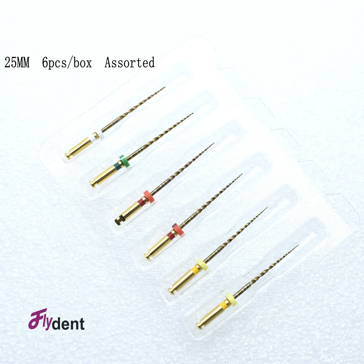 Dental Heat Activated Gold Flexible Endo Files Canal Root Treatment Rotary Golden File Dentist Tools Endodontic Files