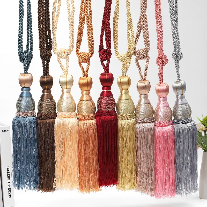 

1Pc Curtain Tie Straps Tassels Gold Wire Tennis Balls Creative Bedroom Color Curtain Tassels Hanging Balls Accessories Wholesale