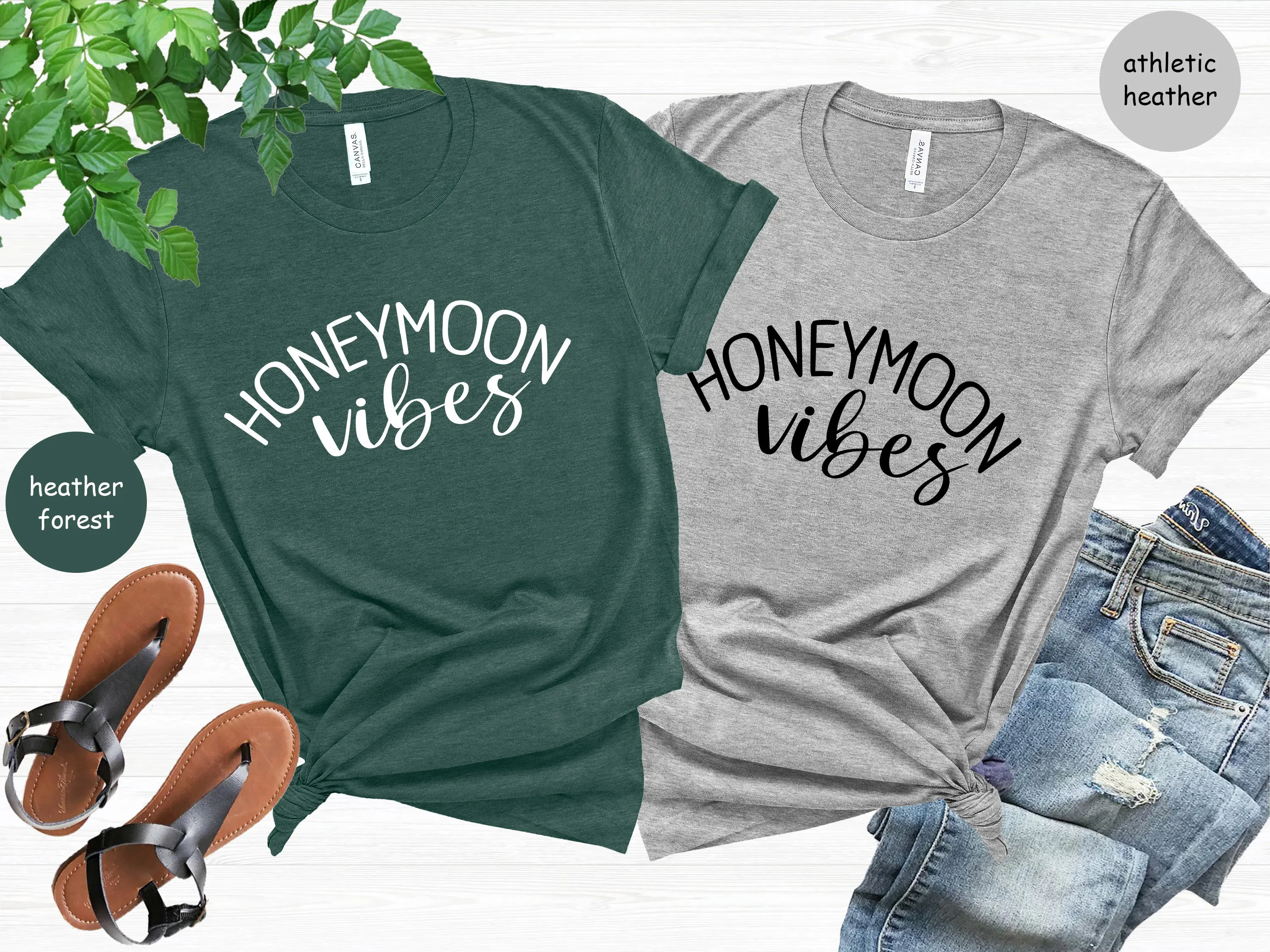 Honeymoon Vibes T Shirt Just Married Vacation Wifey And Hubby Wedding S Couples