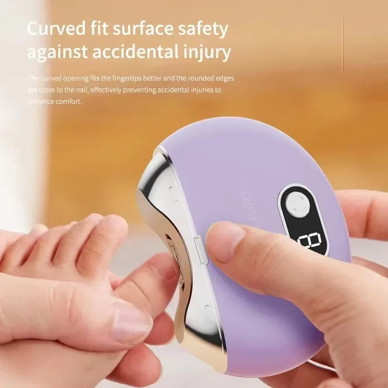 Electric Nail Clippers Rechargeable Mini Household Nail Trimming Machine for Children Adults Portable Automatic Nail Trimmer