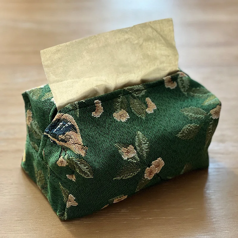 Papier Zeichnung Tasche Tissue Box Europäischen Retro StilTissue Fall Tissue Abdeckung Stoff Zeichnung Box Wohnzimmer Papier Haushalt Desktop – Detail 13