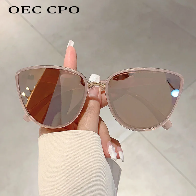 Vintage Cat Eye Sunglasses for Women - UV400 Mirror Lens