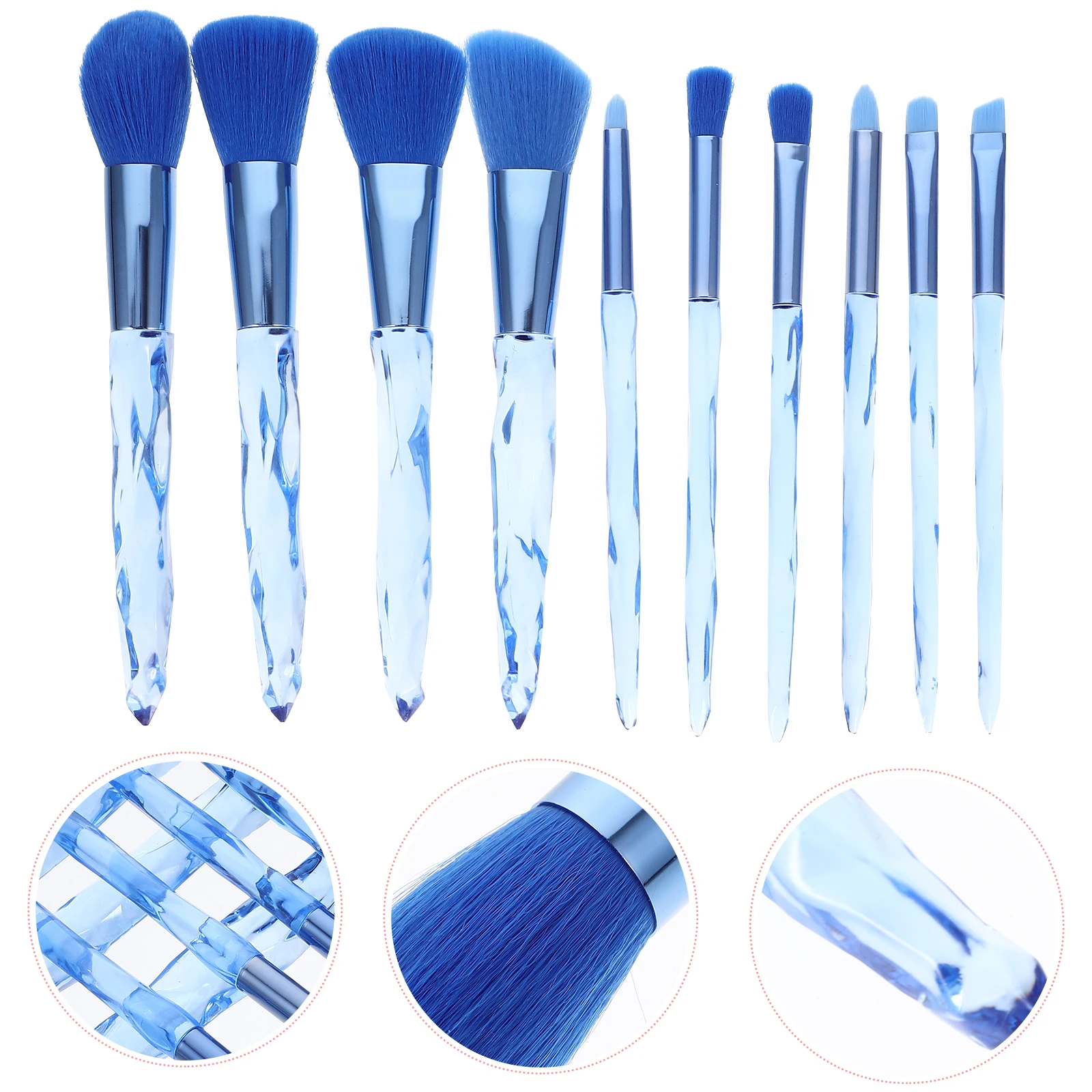 

10pcs Makeup Brush Set Premium Face Tools Durable Foundation Eyeshadow Brushes Portable Kit For Gift