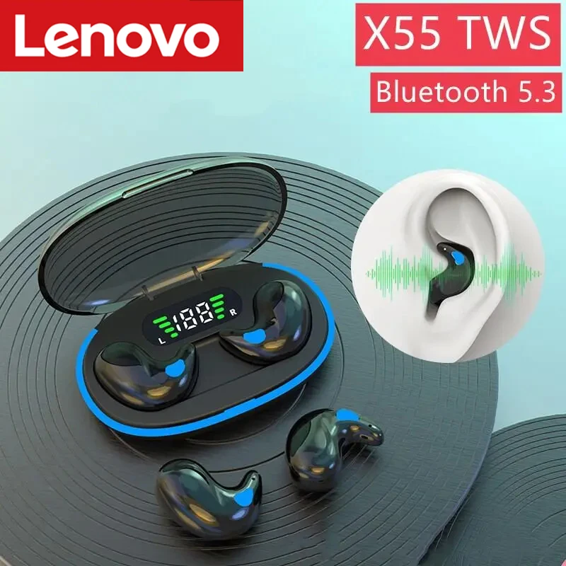 Lenovo X55 TWS Mini Earpods BT5.3 Wireless Earphone IPX5 Headphones Noise Reduction Sport Bluetooth Earbuds Stereo Music Headset