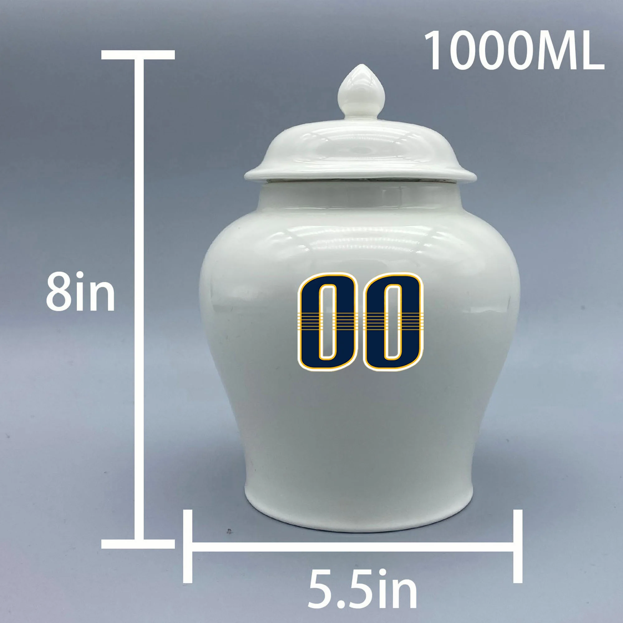 Medium Urn for Nashville Predators-themed Hockey Urn.Please send me the customize information-name/date and number on the urn