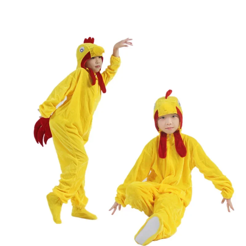 Volwassen Kinderen Kip Haan Eend Chick Kostuum Cosplay Rekwisieten Performance Kleding Dans Cartoon Dierenkleding