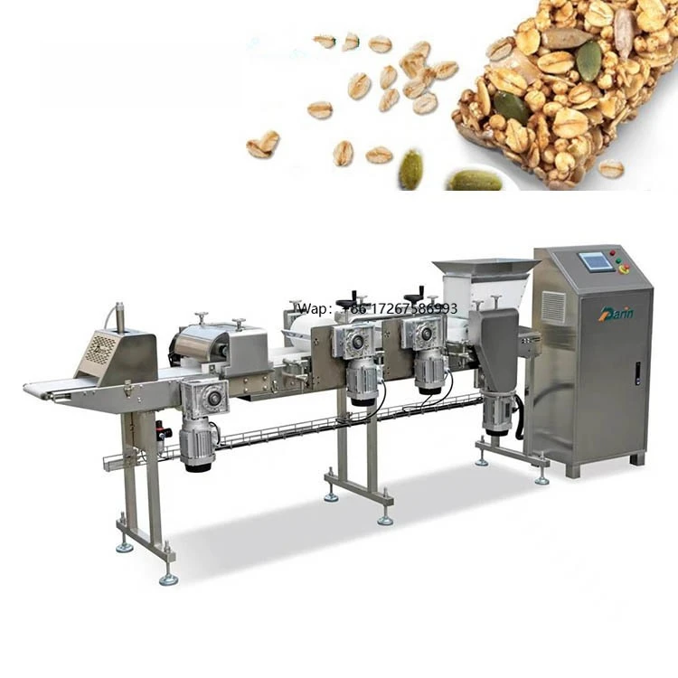 Línea de Producción de Barras de Cereal, Máquina Automática para Hacer Barras de Granola, Chocolate, Dátiles y Proteína