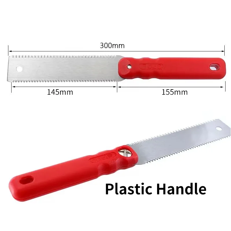 Japanese Small Double-sided Saw Woodworking Hand Mini Saw 65mn Steel Flexible Blade for Cutting Wood Plastic Hand Tools