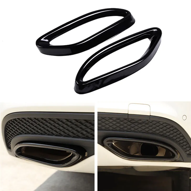 Car Tail Muffler Exhaust Pipe Output Cover Trim For Mercedes Benz B C E GLC CLA GLS GLE Class X253 W205 W166 W212 W213 C117 W246