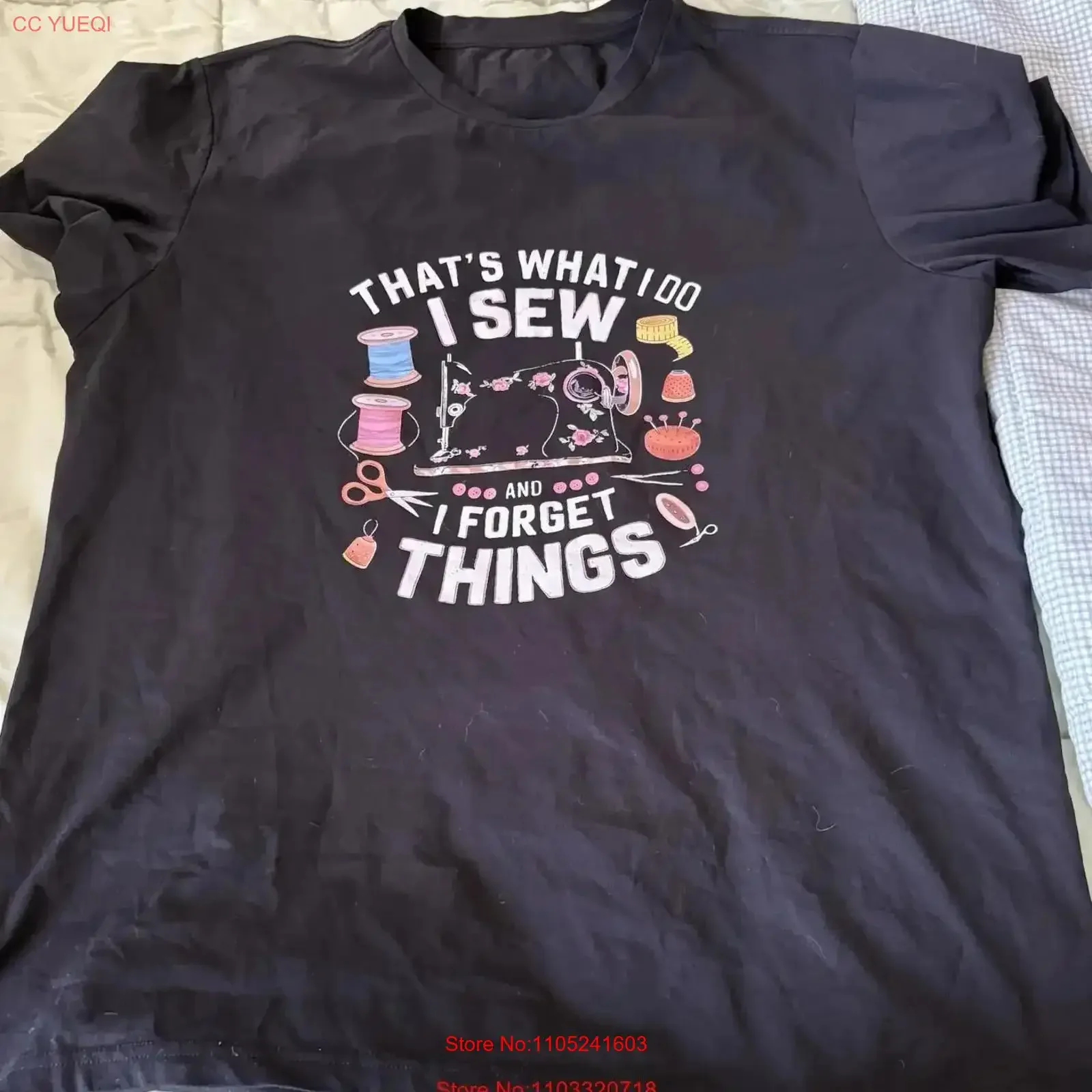 I Sew And Forget Things T Shirt Xl vintage Washed streetwear Comfortable graphic Slightly fashion Breathable homme vintage