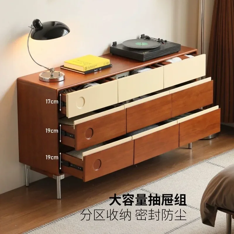 Picture 6: Small apartment solid wood chest, bedside storage cabinet, household locker