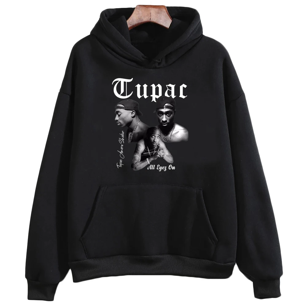 Rapper Tupac 2pac Hoodies Men Harajuku Hip Hop Clothing Winter Warm Sweatshirts Casual Unisex Hoody Streetwear Male