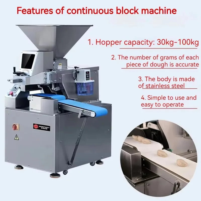 High Productivity Automatic Electric Continuous Dough Rounder for Bakery Bread Toast and Hamburger Shop Custom