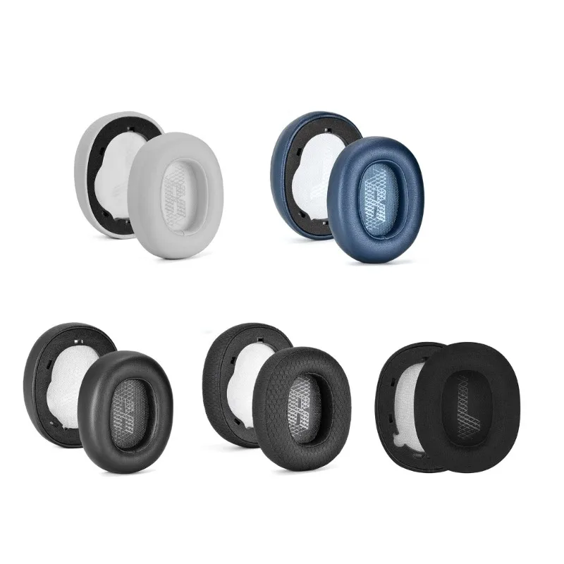 Couro almofadas para JBL, substituição Memória Foam, Ear Almofada Pads para E65BTNC Live 650BTNC Tune 660BTNC Duet NC Headphones, Earmuff