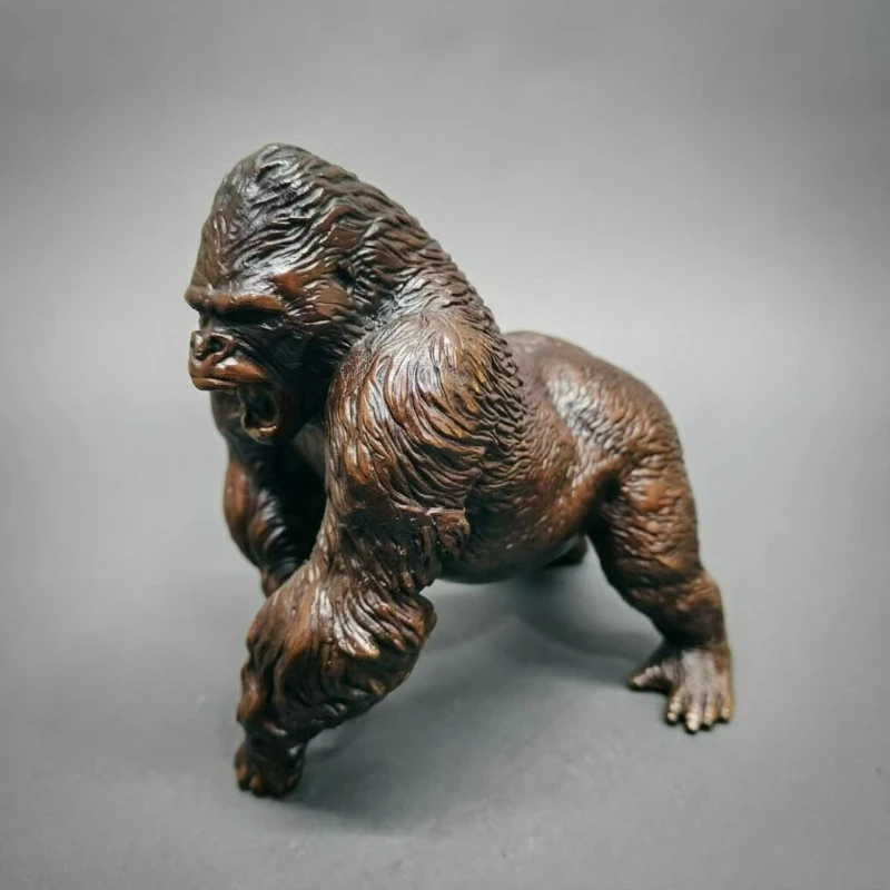 Brass Imitation Copper Wild Gorilla Image Realistic Home Living Room Decorations Ornaments Crafts Gifts
