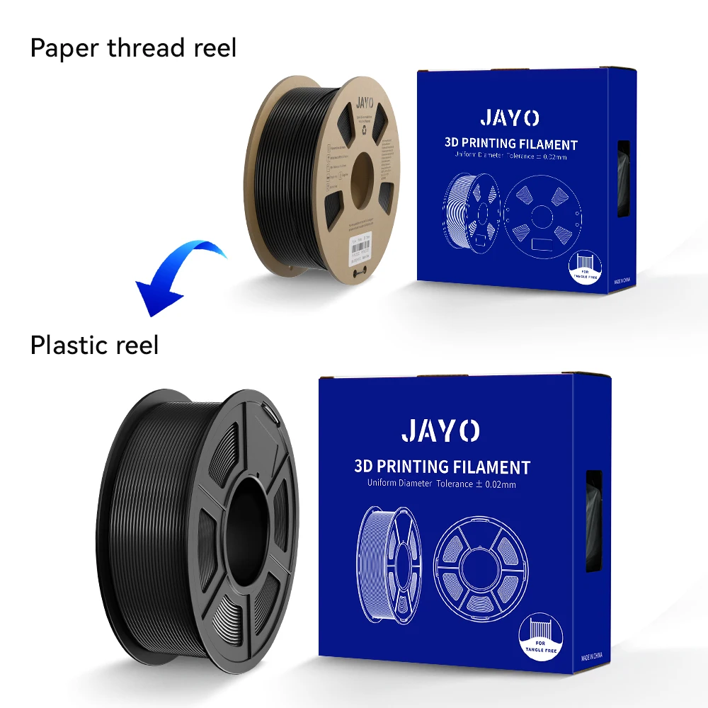 Imagem -02 - Jayo Plasteta Filamento Rolos 10 Rolos Impressora 3d 1.75 mm para Fdm sem Bubbel Boa Fluidez Materiais de Impressão 3d da ue Reino Unido Eua mx au