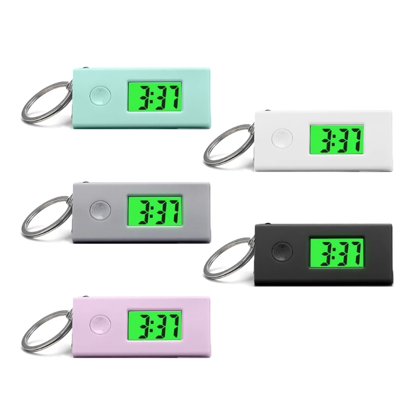 Portable Night Glow Watch Student Time Table Keychain Backpack Keychain