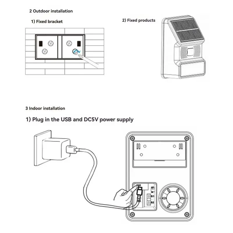 Wireless Solar Strobe Alarm Light Sound Flash Outdoor Alarm Siren For 433Mhz Wifi GSM Alarm System For Home,Farm-A31R