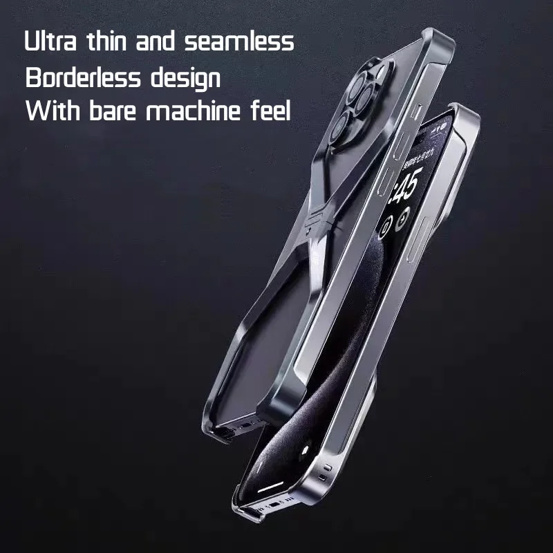 X Shape Metal Bumper Armor Phone Case For iPhone 15 14 13 Pro Max Shell Shockproof Aluminum Cover For iPhone 15 14 13 Pro Fundas