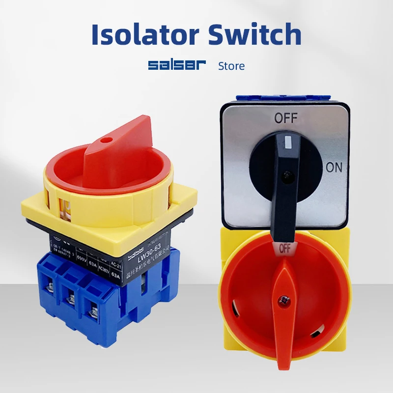 LW30 3P 690V 25/32/40/63/80/100A Isolator Switch Padlock Disconnect Selector With ON-OFF Panel Power Control