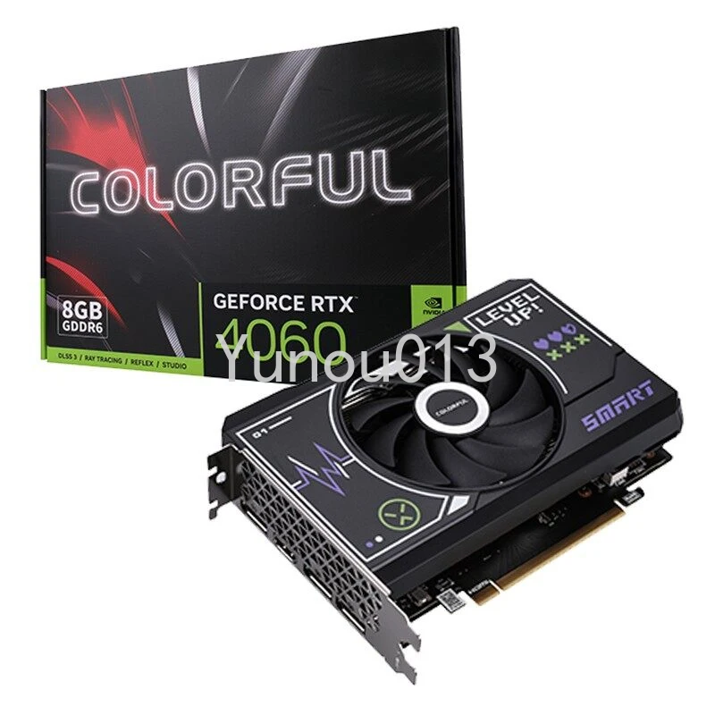 스마트 미니 싱글 선풍기 게이밍 개별 그래픽 카드, RTX4060, 8GB 