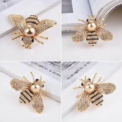 Insect Series Brooch Delicate Little Bee Brooches Crystal Rhinestone Pin Jewelry