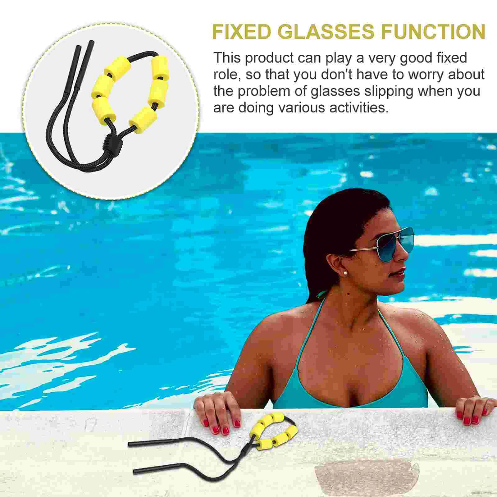 8 Pcs Floating Glasses Lanyard Sunglass Straps Sports Fixing Rope Neck Chain Soft Eyeglass Elasticity