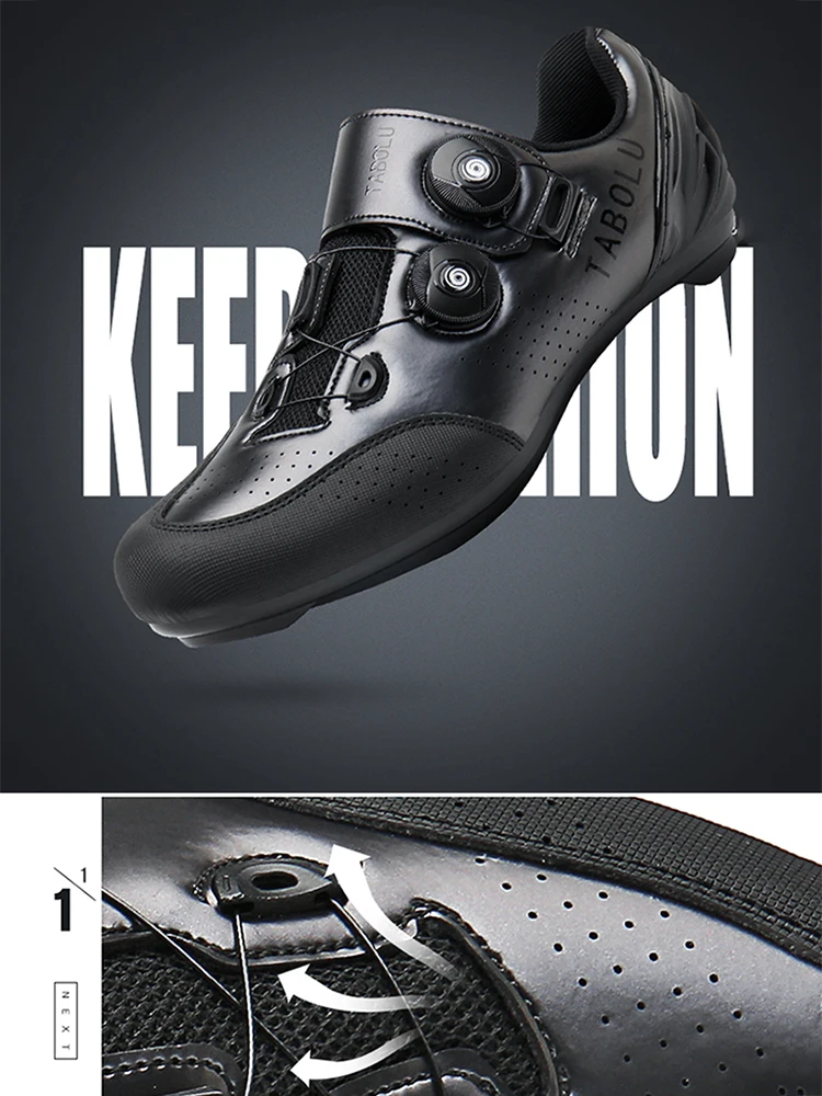 Fahrradschuhe, Atmungsaktive MTB-Schuhe für Herren und Damen, Rennrad-Sportschuhe, Flache Schuhe, Rennrad- und Mountainbike-Pedalschuhe – Detail 3