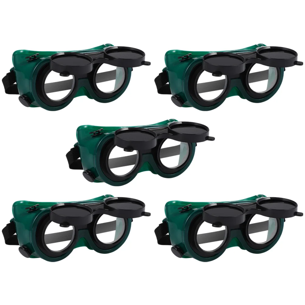 

5pcs Adjustable Welding Goggles Protective Safety Glasses Sparks Protection Ergonomic Anti-Scratch Lens Industrial Eye
