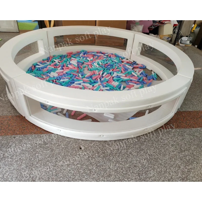 JINLI TOYS OCEAN8ft Indoor Soft Play clear  Window Round Ball Pit Transparent Panel Ball Pit for Party Hire