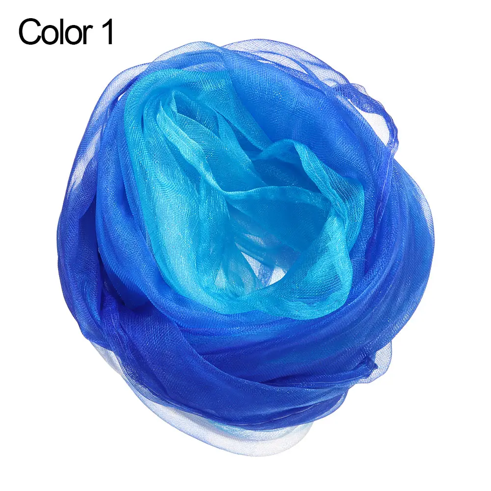 

Rhythm Band Scarves Dance Scarfs Gradient Color Dancing Scarf Square Silk Scarf Gradient Color Scarf