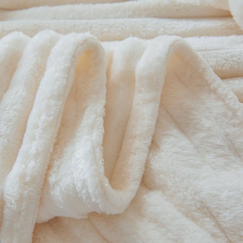 New Double Sided Warm Blanket Skin-Friendly Warm Throw Blanket Breathable Solid Color Conditioning Quilt