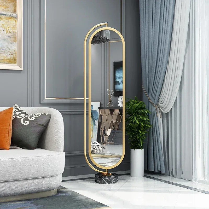 Wholesale Custom Vintage Metal Framed Gold Black Big Large Long Full Length Hanging Oval Wall floor Mirror