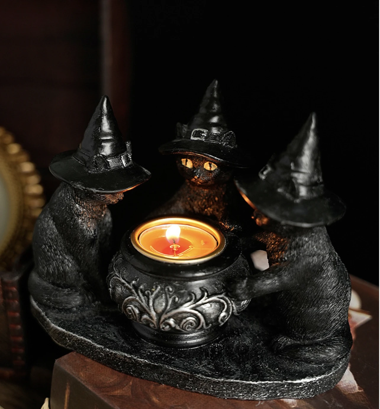 

Хэллоуин Новый Тайна Темный Ветер Винтаж Орнамент Ремесла из Смолы Фестиваль Призраков Ароматический Подсвечник