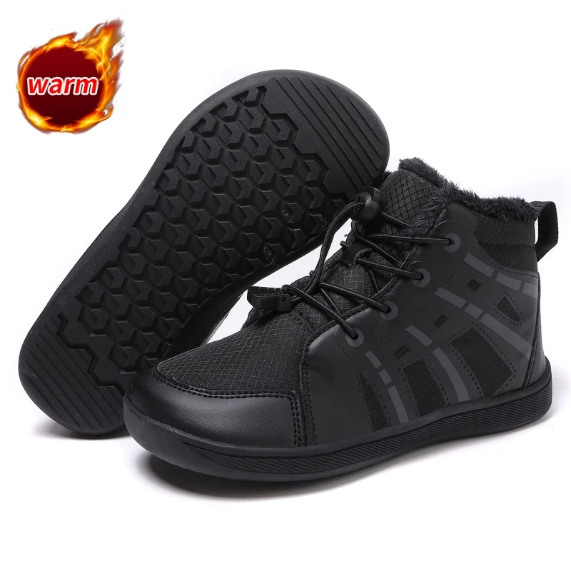 

Зимняя детская обувь из плюшевой водонепроницаемой ткани для отдыха, нескользящие удобные зимние ботинки для мальчиков и девочек, модные теплые уличные ботинки