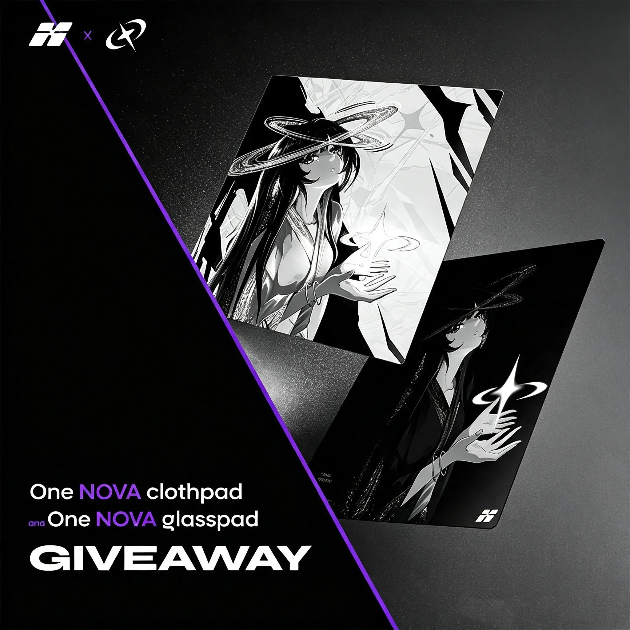 FLUXAIM AS-NOVA Coated Tempered Glass Mouse Pad 500x500mm Large Gaming Desk Mat for FPS Esports PC Gamer