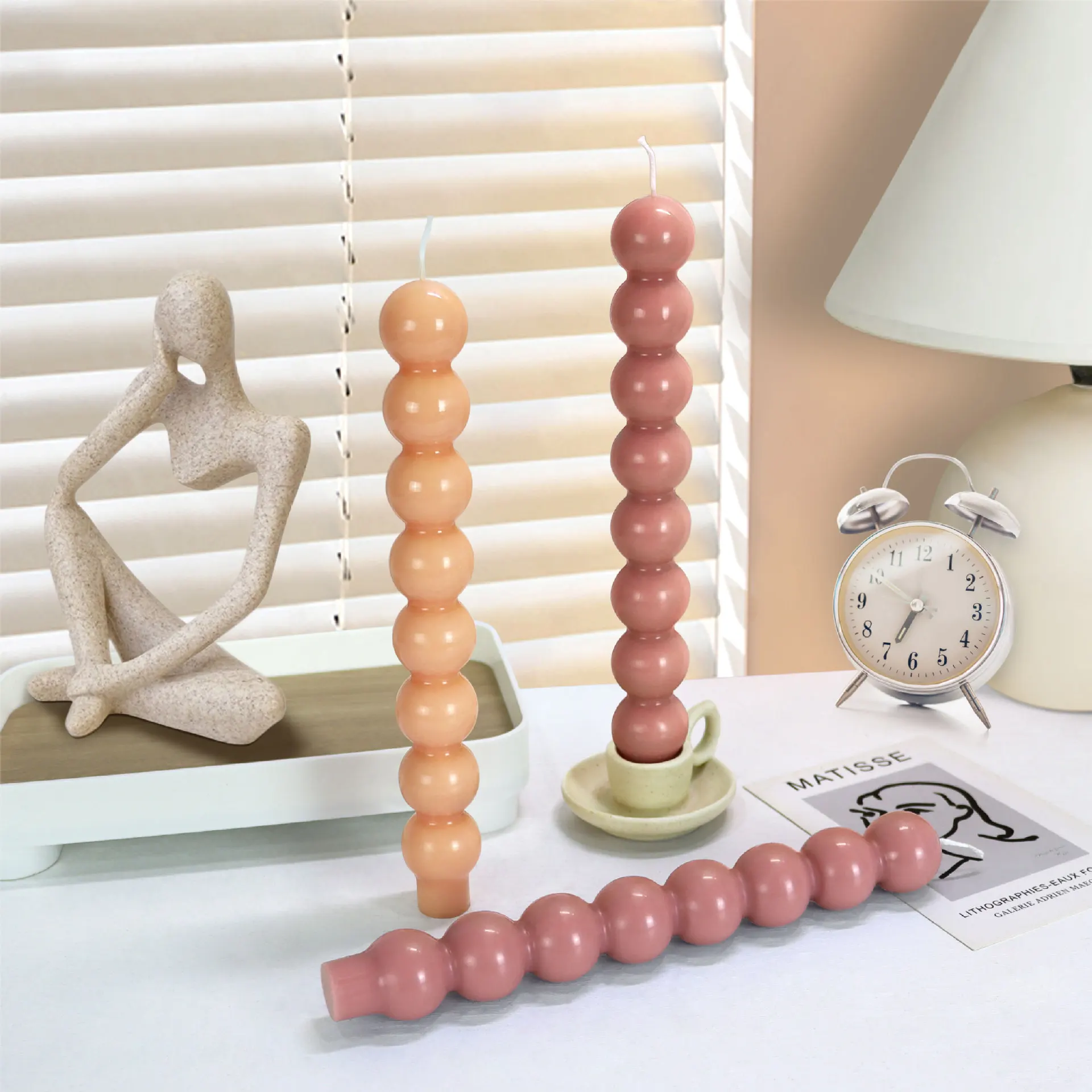 Stacked Ball Candle Mold DIY Handmade Candle Clamping Mold Easy Release Plastic Paraffin Candle Acrylic Mold Sugar Gourd Shape